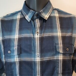 Kuhl Blue Plaid Performance Shirt